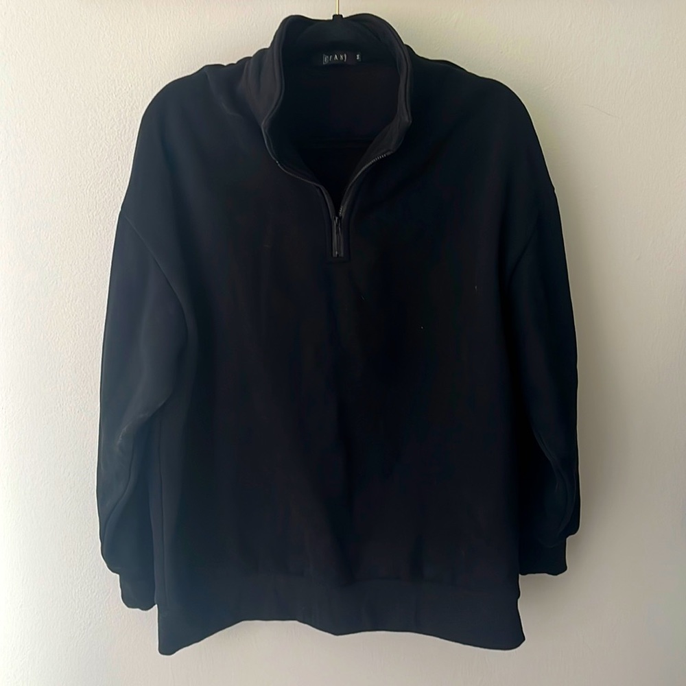 Black half-zip sweatshirt